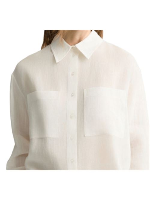 camicia donna manica lunga taschini bianca LIU JO | WA5487-T686110701